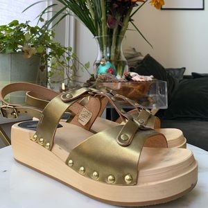 Swedish Hasbeen Rivets - Gold - Worn ONCE